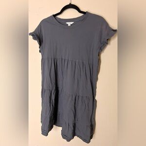 Time and Tru Charcoal Tiered Mini Dress